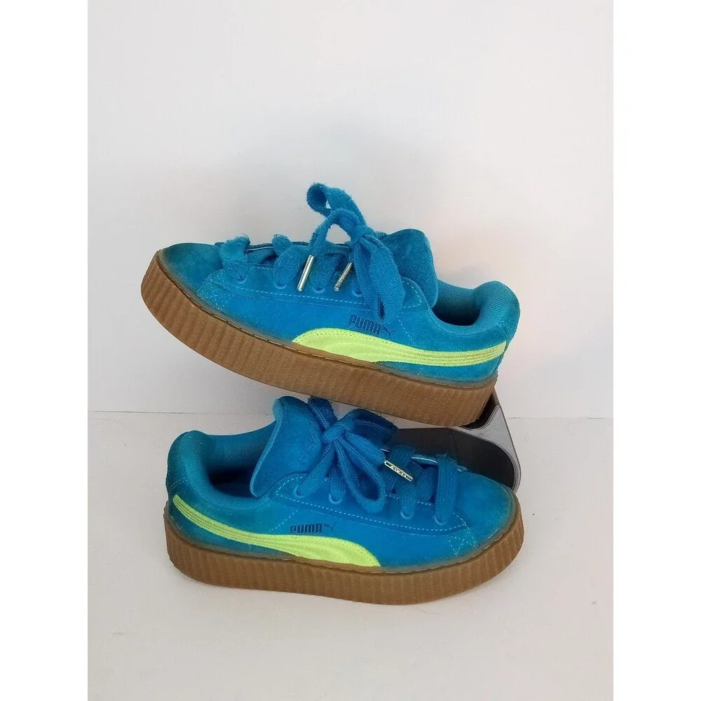 Puma Fenty x Creeper Phatty Speed Blue Lime Rihanna Womens Size 5 399332-02